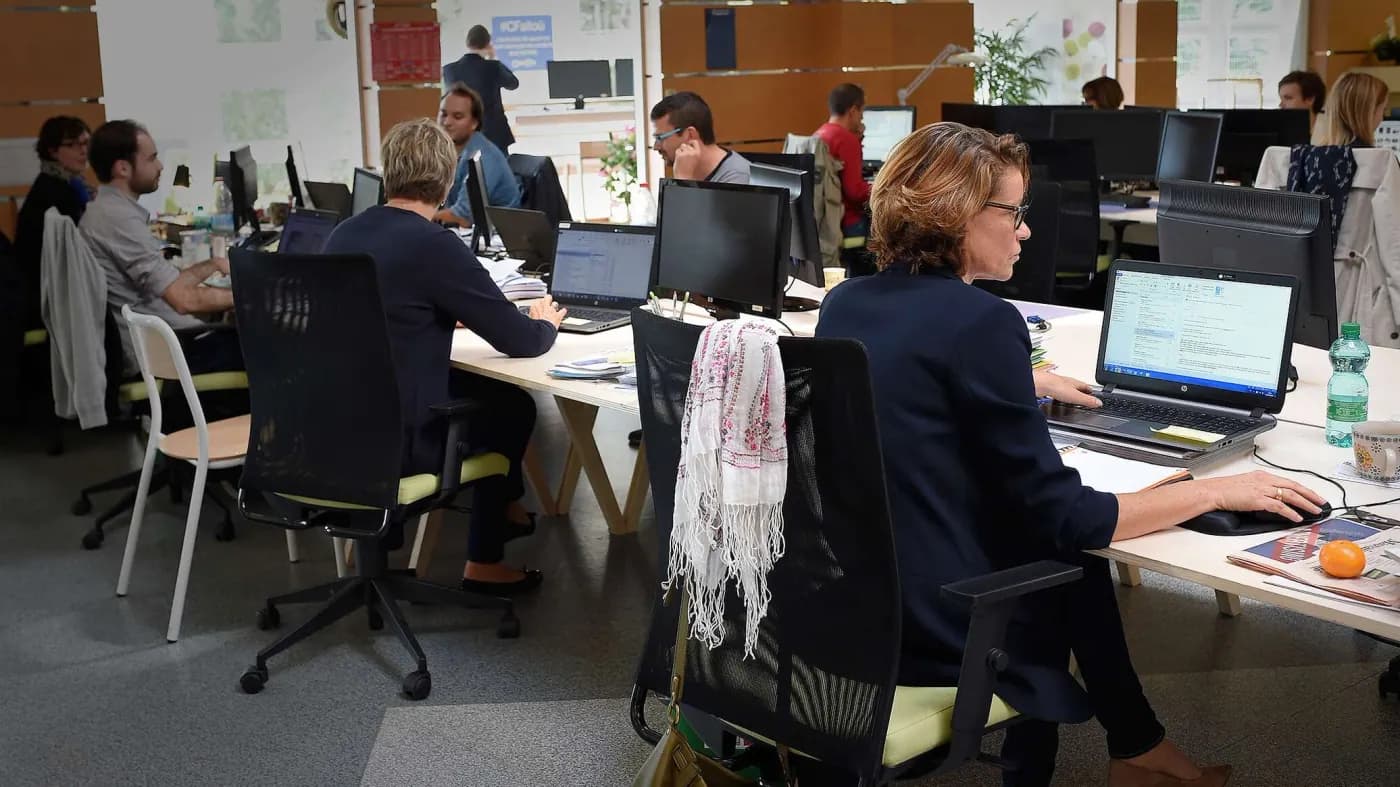 Unison team at work in the office